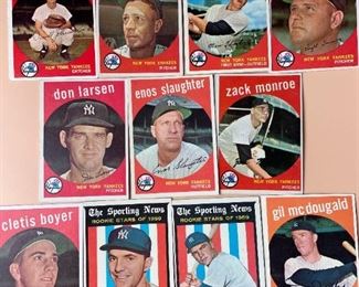 1959 Topps New York Yankee Baseball Cards - 11