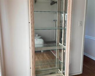 Tall Light Wood Curio Cabinet