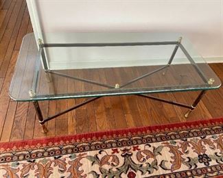 Glass and Metal Coffee Table