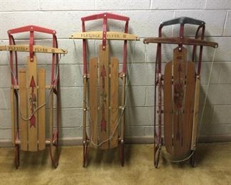 3 Flexible Flyer Sleds