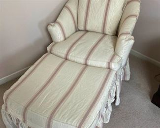 Boudoir Chair and Ottoman