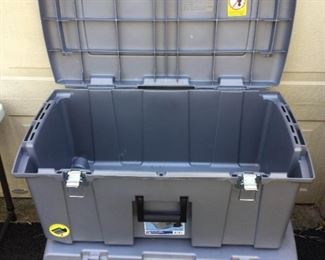 Pair Sterlite Storage Boxes With Wheels