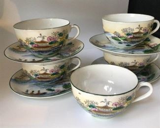 Asian Teacups and Saucers