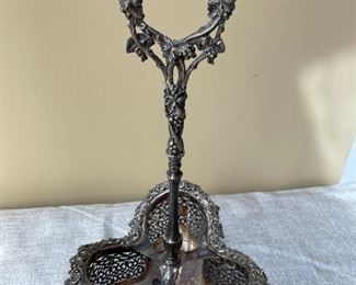 Antique Silverplate Wine Caddy