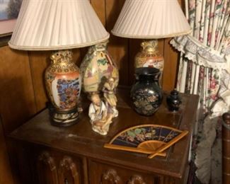 Asian lamps and decor