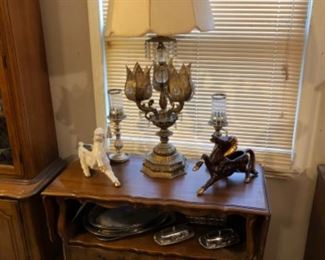Unique lamp and great decor pieces