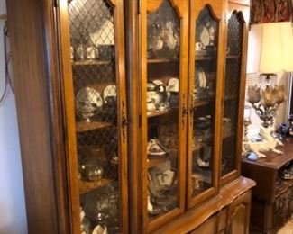 Nice china cabinet filled with great items