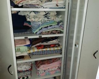 Attn: Quilters 
Cabinets and boxes full of fabrics 