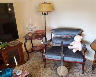 Early Banjo and Eastlake Settee