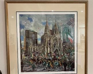 St. Patrick’s Day Parade New York St Patrick's Cathedral Kamil Kubik Signed Artist Proof