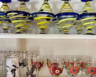 Margarita Glasses, Painted Wine Glasses