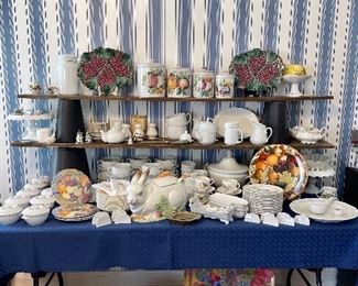 Copeland Spode American Birds Cups & Saucers, Red Cliff Ironstone Soup Tureen