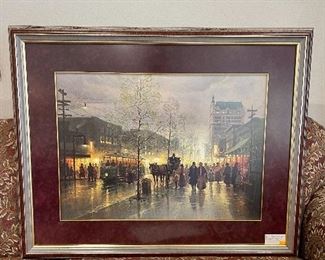 G. Harvey Signed Numbered Print-Dallas, The Early Years with Certificate of Authenticity 