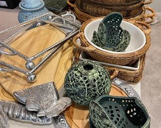 Pewter & Wood Cutting/Charcuterie Boards, Marble Cheese Boards