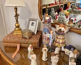 2 Book Series Original Watercolor Paintings by John James Audubon for the Birds of America, Jim Shore Angels, Willow Tree Angel Collection 