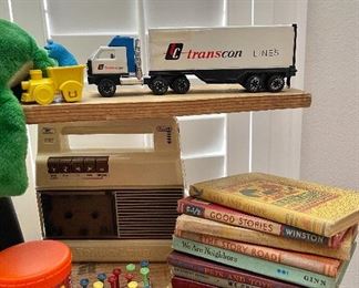 Vintage Schoolhouse Early Readers, Vintage PowerTronic Take-a-long Cassette Player, 