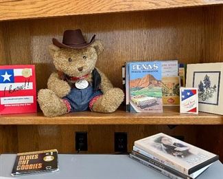 Texas History Bingo, Texas Teddy Bear, Vintage Texas Travel Handbook 