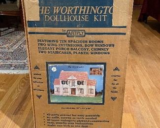 Vintage The Worthington Dollhouse Kit by ArtPly NIB Made in USA