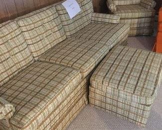 Living room set with matching ottoman- Excellent condition. 