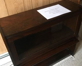 Wooden balusters- top with glass, bottom wood