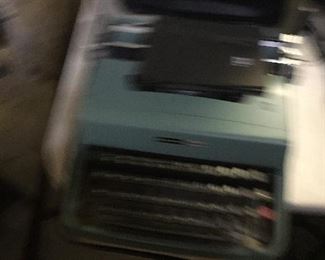 Typewriter with case