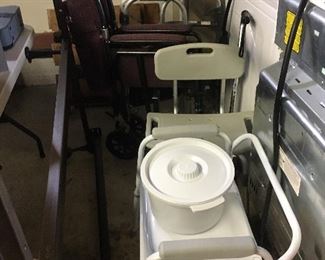 Medical equipment. Toilet, cane, shower chair, wheel chair, walker 