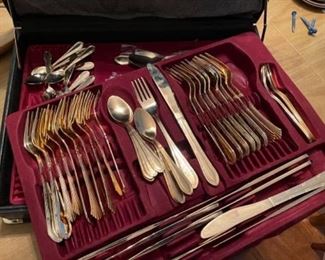 gold plated flatware set