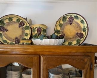 collection of grape accessories decor