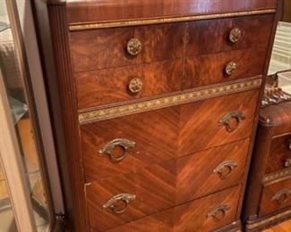 1920-30’s waterfall 3 piece bedroom suite