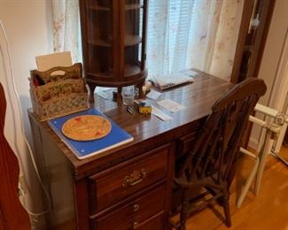 pine desk and chair