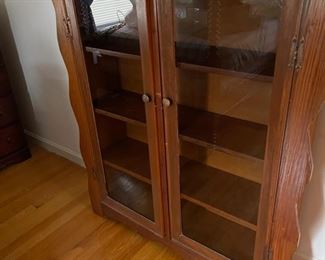 Bookcase with glass doors or curio cabinet