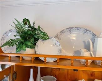 Serving pieces to blue and white china 