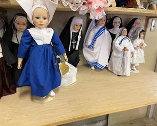 collection of Nun dolls, The Flying Nunn, Mother Theresa, Holy mother, 