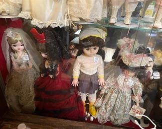 16-18” dolls in display case