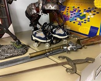 swords, coins, sports souvenirs, 