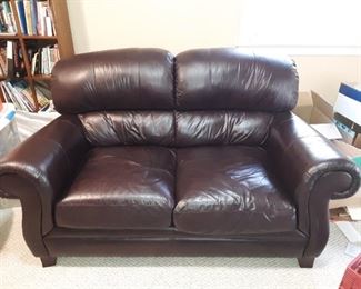 Leather Love Seat Sofa