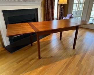 SCAN teak 2 leaf extension dining table/desk