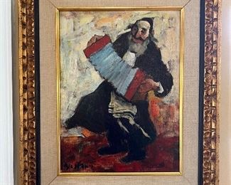 Adolf Adler oil on canvas - "Lu! Lu! Lu!"