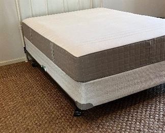 Pottery Barn Iron Headboard and mattress set. Height: 53". Width: 52.5" Price $495