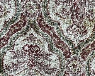 Area Rug. 12'6" x 11'8". Carpet cut and surged on all edges. Low pile. Excellent condition. PRICE $ 200