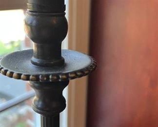 Pair of Ballard Designs Buffet Lamps with Burlap Shades H: 36". W: 5.5". Retail price of $300 PRICE $