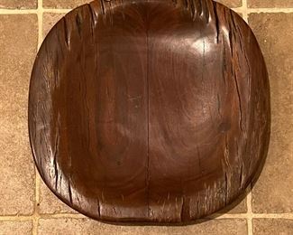 Large, shallow wood Centerpiece bowl. 20" wide. PRICE $75