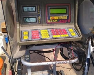 Battery tester on cart