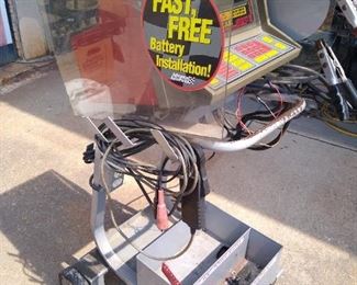 Battery tester on cart