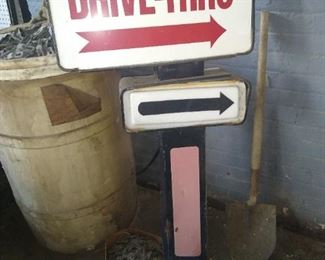 Double side drive-thru sign
