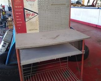 Vintage "BIG BOY" trailer parts display rack