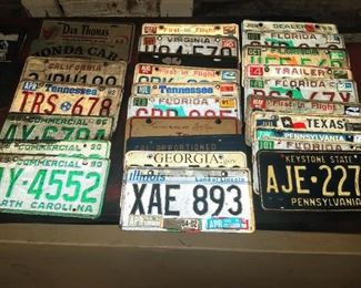 Lots of license tags
