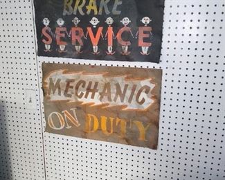 Old service station signs