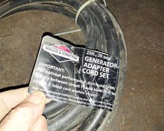 Brigg's & Stratton 25' 20 Amp. Adapter Cord