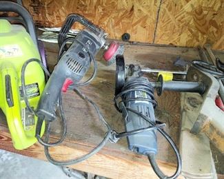2 of 5 Angle Grinders, 1 w/wire brush